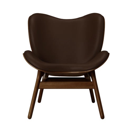 A Conversation Piece Loungestol Dark Oak/Hope Leather brown