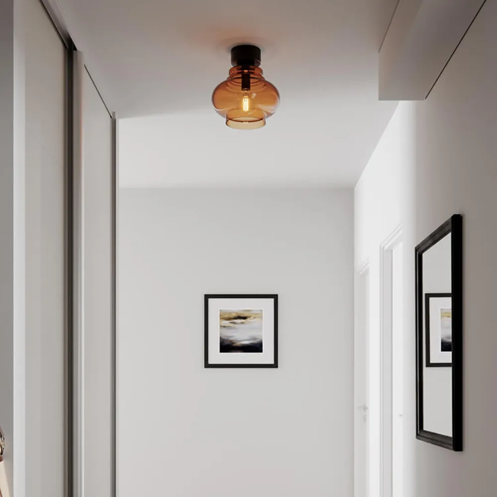 Dolores plafond Ø30cm Konjak 