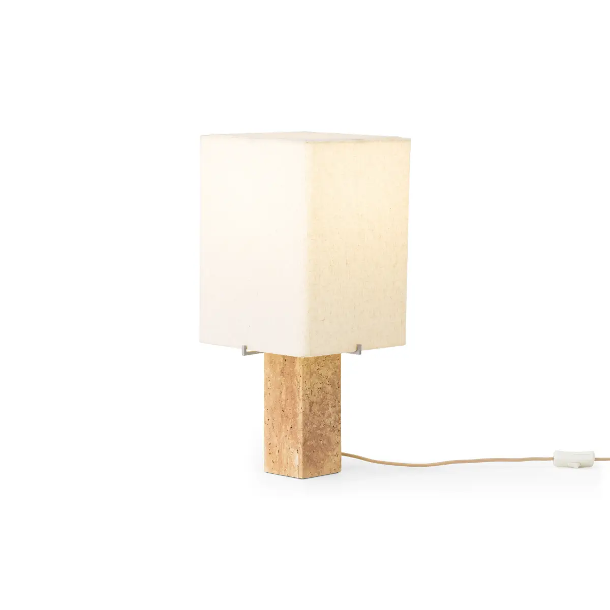 Nonna Bordslampa Travertine Sand/Textile Sand- H49 cm