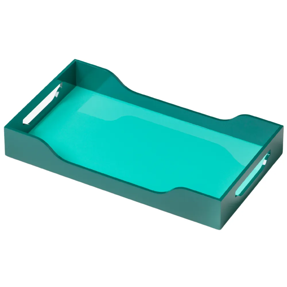 Swell Lackerad bricka Turquoise/Green 42x27 cm