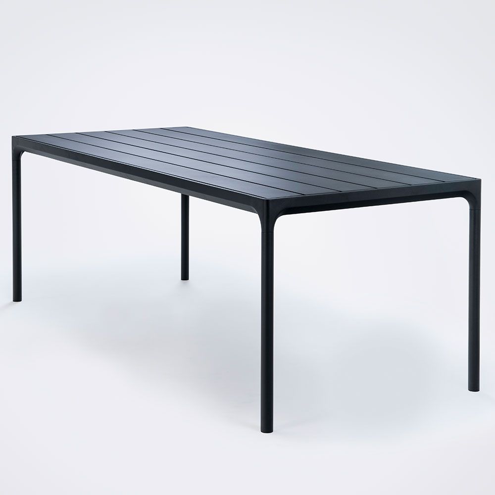Image of Houe, Four matbord 210x90 cm svart aluminium