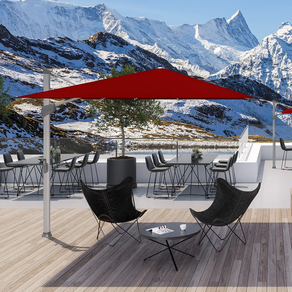 Fortano 400x300 cm parasoll alu Cat.5 809 Midnight