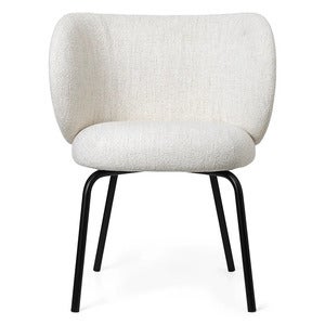 Rico Matstol Black Bouclé - Off-white
