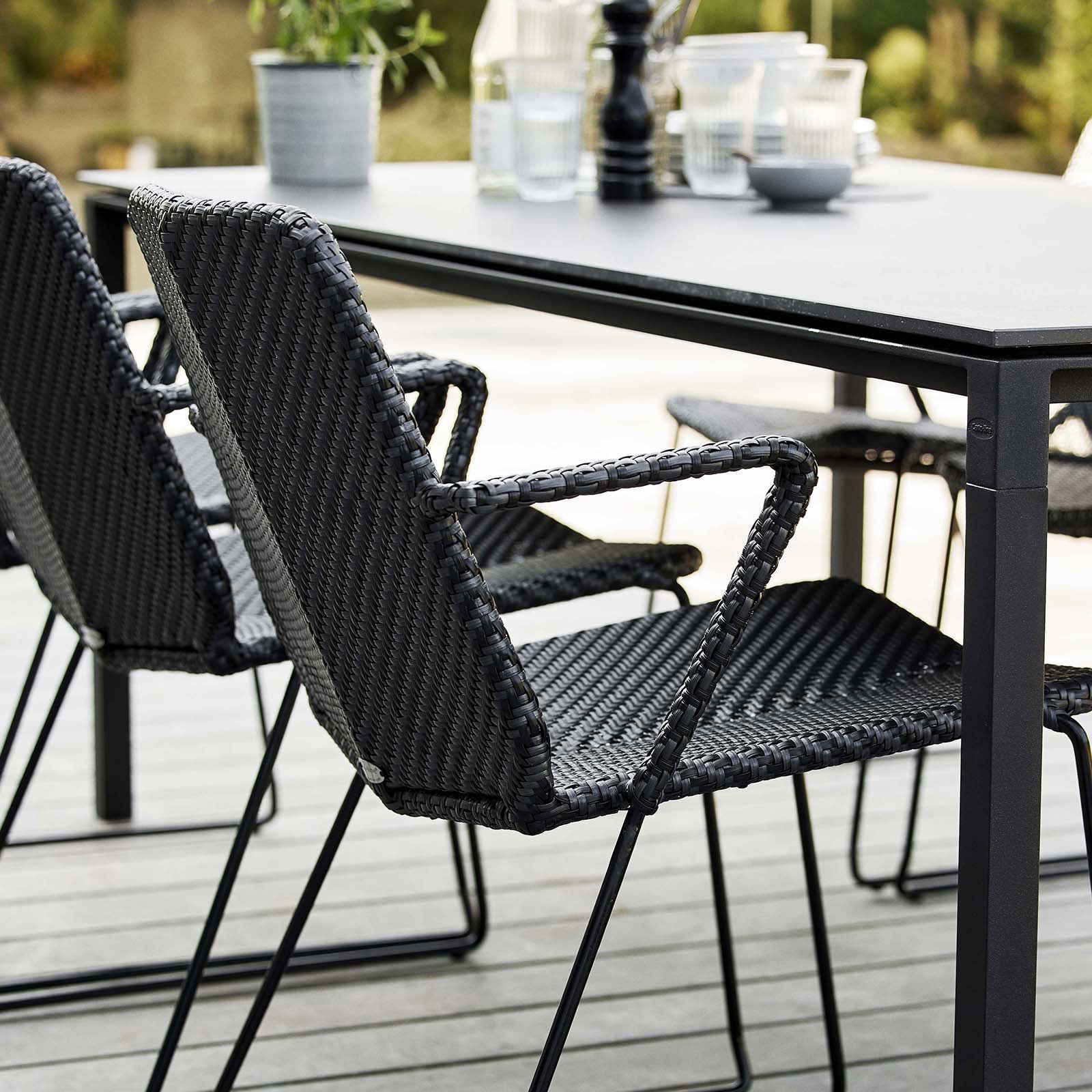 Vision karmstol Svart konstrotting