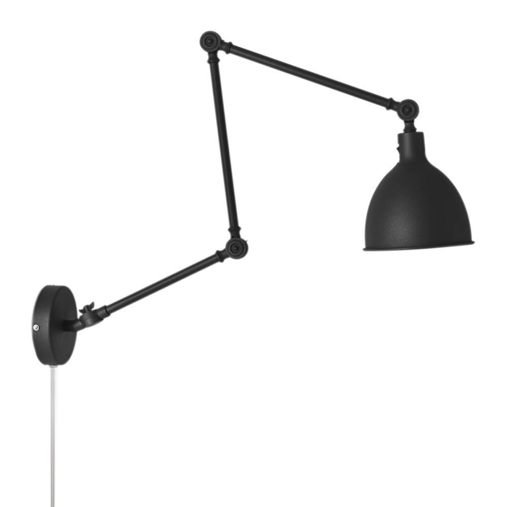 by Rydéns Bazar vägglampa l61.5-122 cm svart