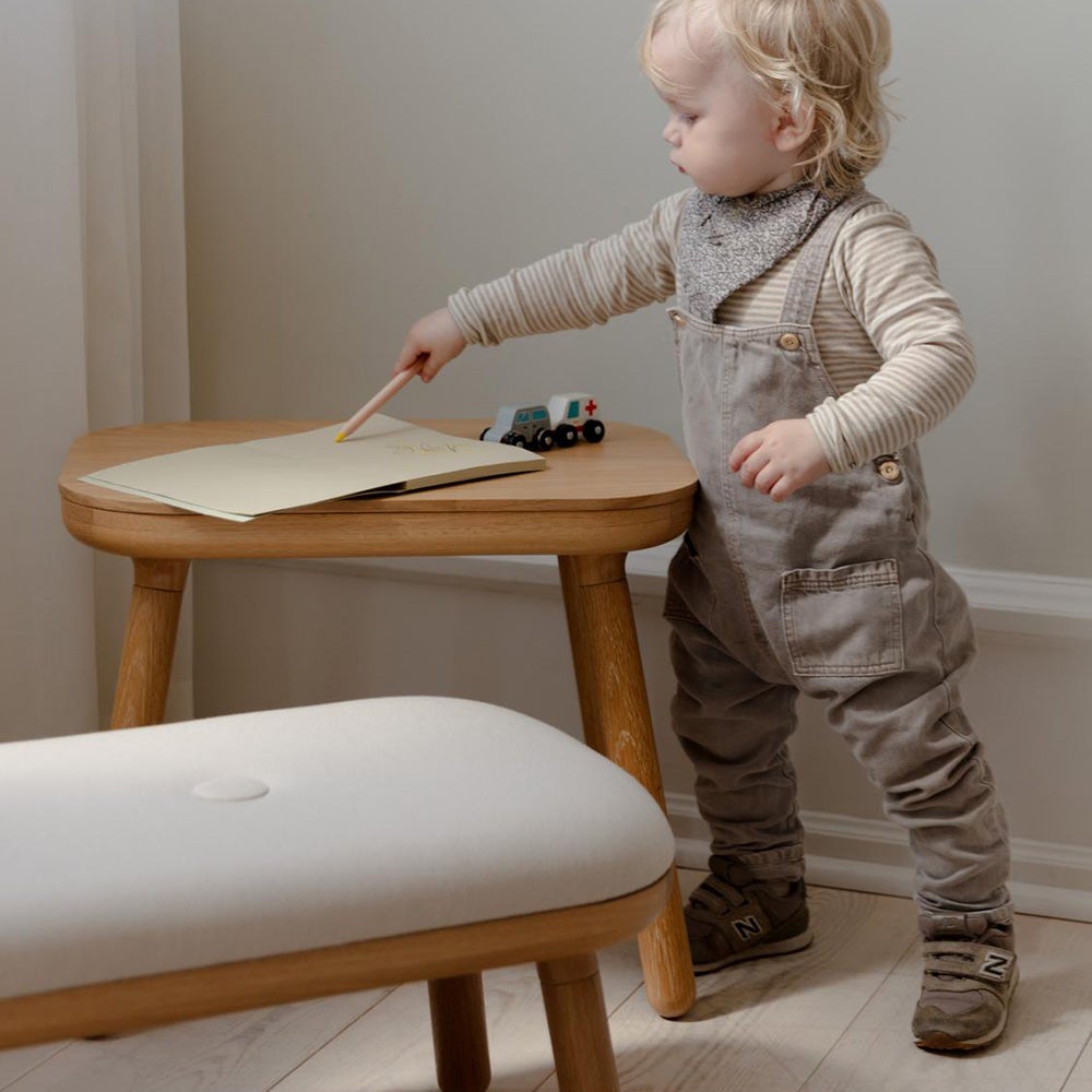 Paff Låg Bänk Ek/White Sands