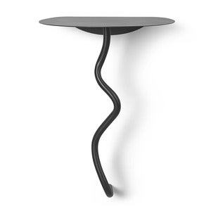 Curvature Väggmonterat bord - Black Brass