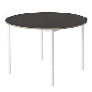Base matbord110 cm - Black Nanolaminate Plywood White