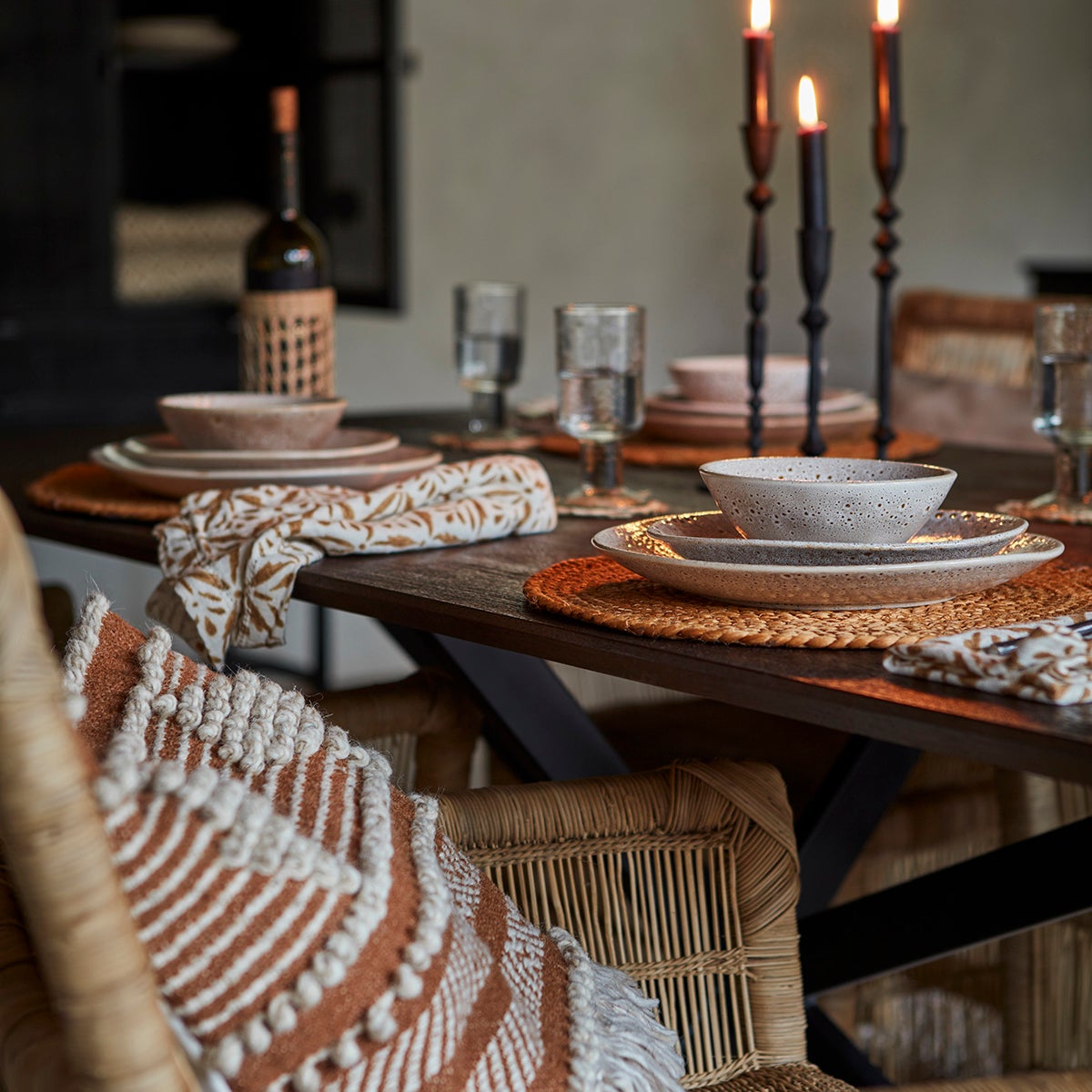 MINNA kuddfodral rost/beige