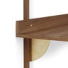 Sector Väggmonterat Skrivbord - Smoked Oak/Brass