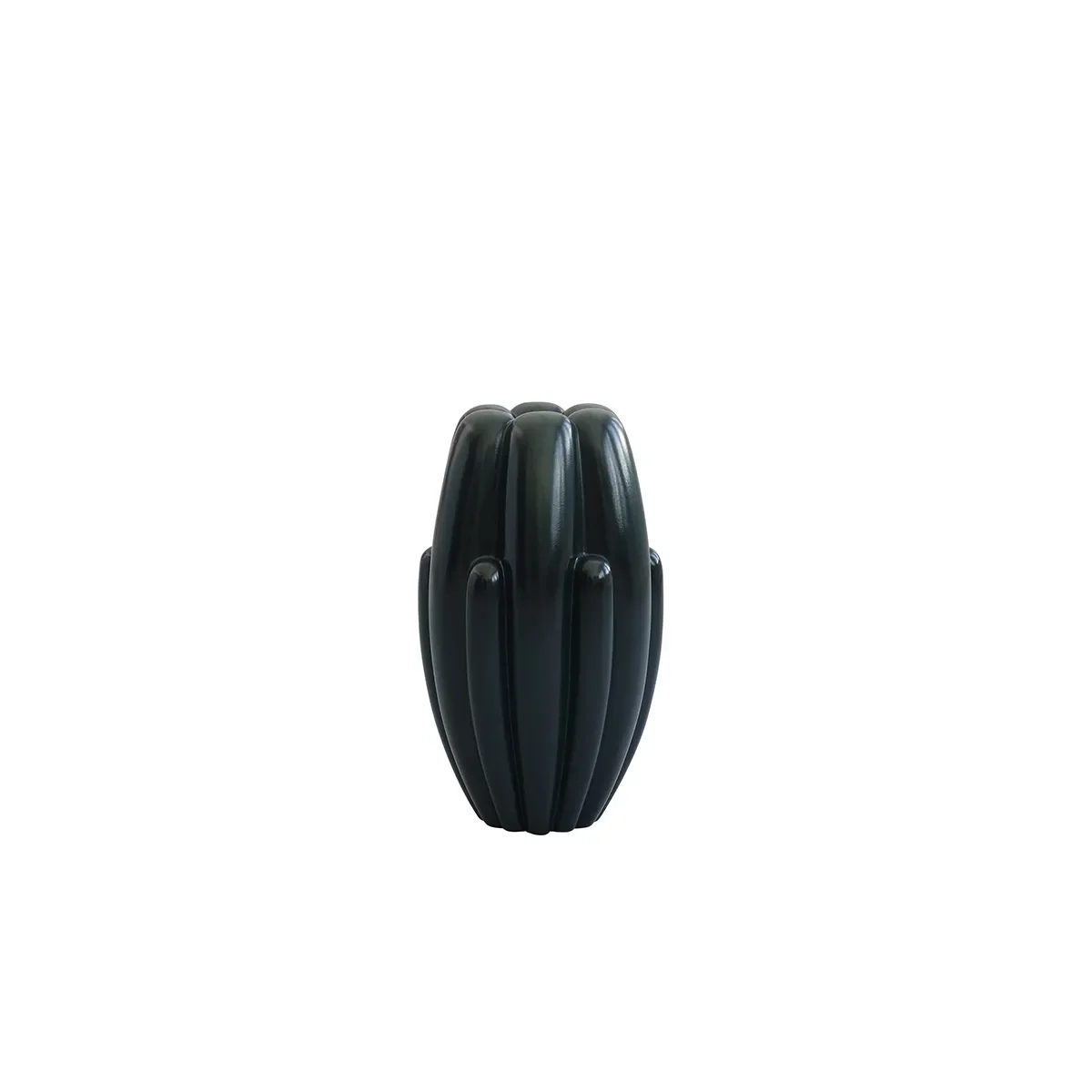 Handgjord vas Bloom Slim Mini Dark Green H34 cm