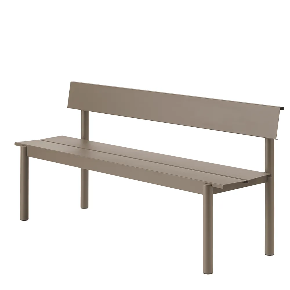Stålbänk 170cm Linear Steel Taupe