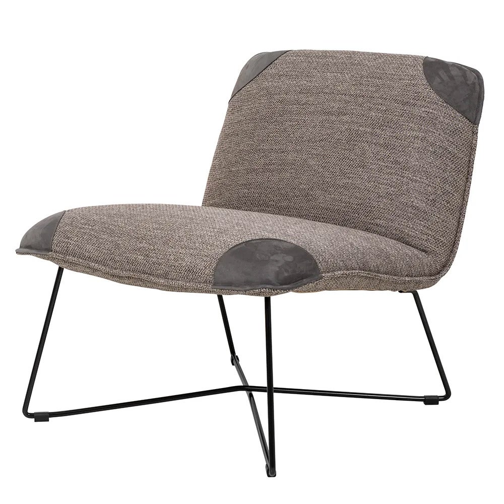 Fly Fåtölj med läderdetaljer