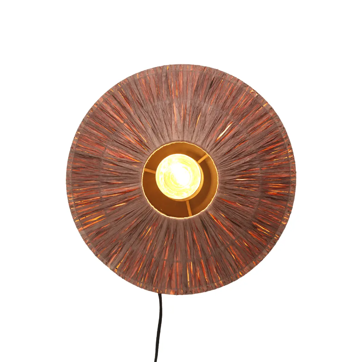 LANDO Vägglampa brun Ø32xD18 cm