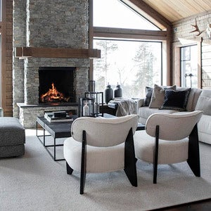 Cadiz tygfåtölj Quiet cream