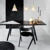 Slab matbord 200 cm svart