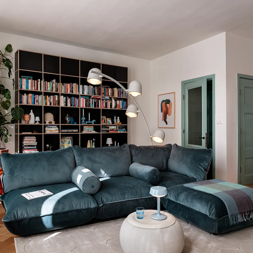 Sumo Hörnmodul Velvet Recycled Petrol