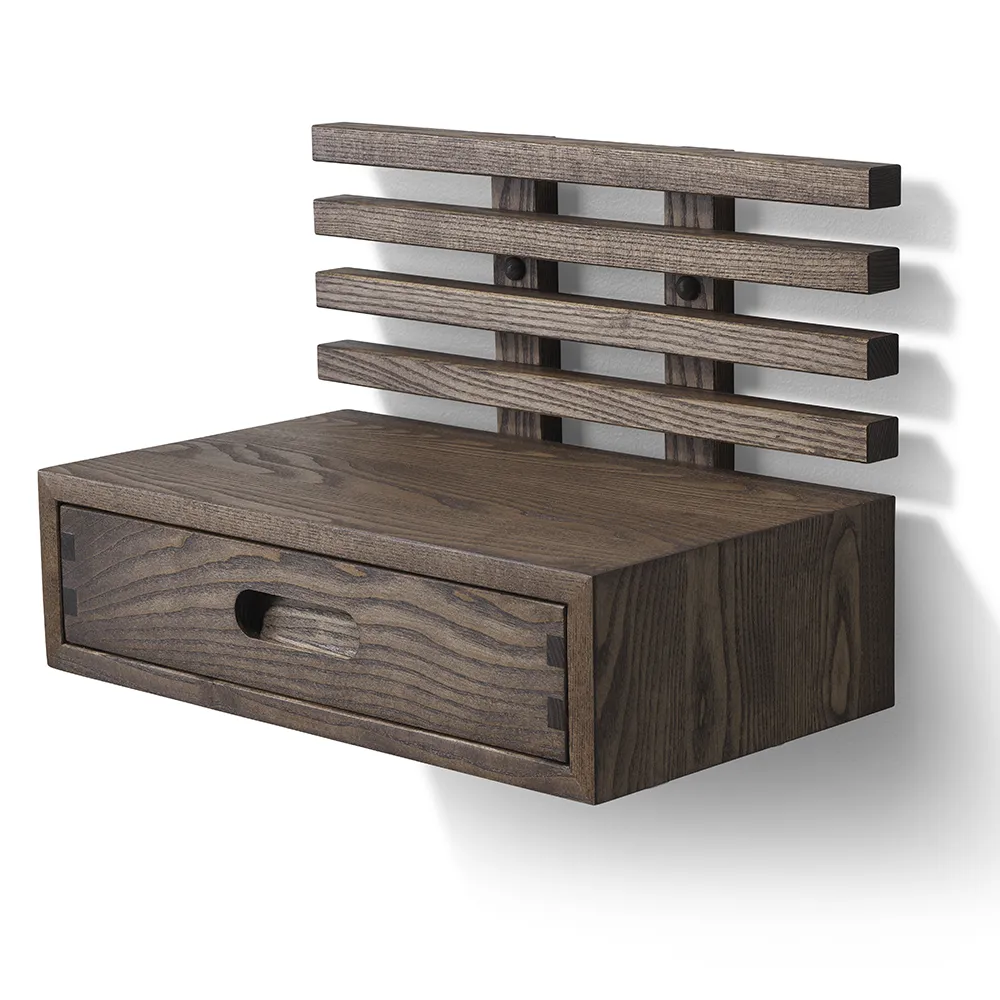 Zece Sängbord med låda Brunoljad Ask