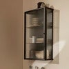 Haze Vägghängt Skåp - Reeded Glass - Black