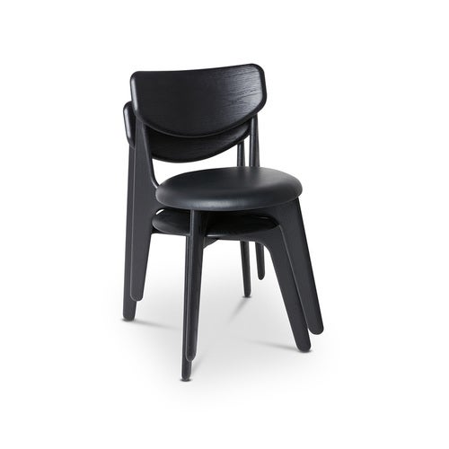  Slab matstol stoppad sits svart