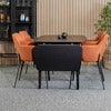 Ella Matbord 125x85 med klaff svart