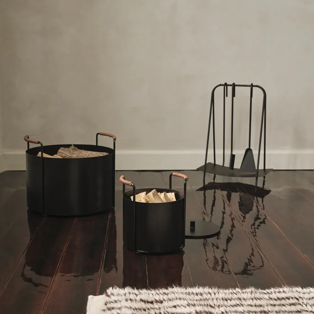 Vedkorg i järn Fireplace Port