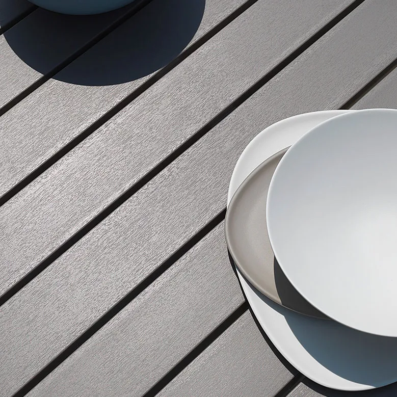 Alloro matbord 100x140-210 cm White Tortora