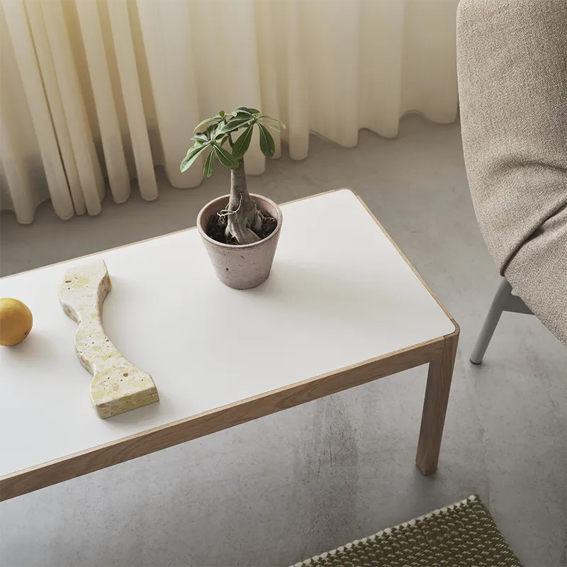 Workshop soffbord 43 x 120 cm - Warm Grey Linoleum