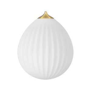 Around the World Lampskärm Ø35 cm White/Brushed Bras