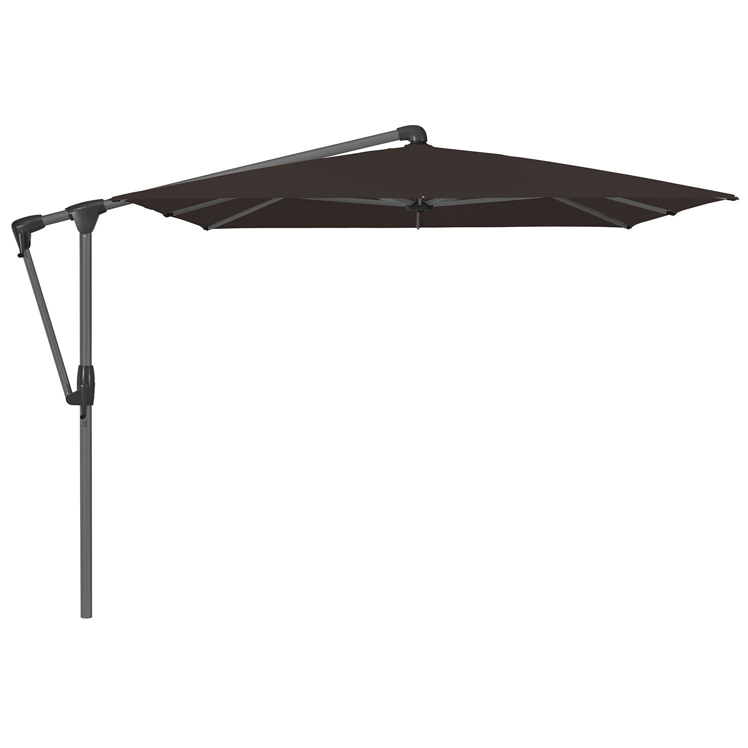 Glatz Sunwing Casa frihängande parasoll 300×240 cm kat.5 antracite alu / 615 black