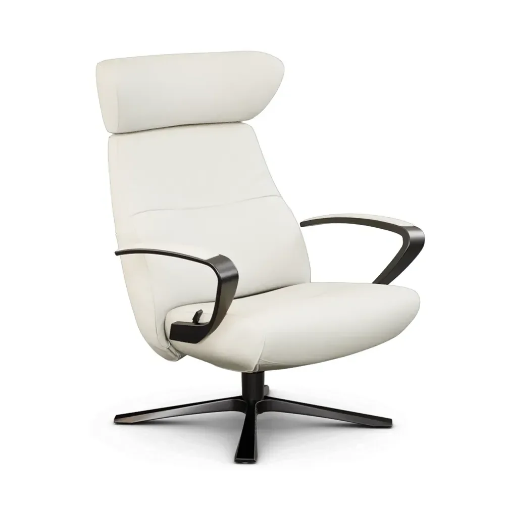 Style fåtölj 58 läder Quattro black  base