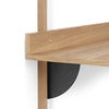 Sector Väggmonterat Skrivbord - Oak/Black Brass