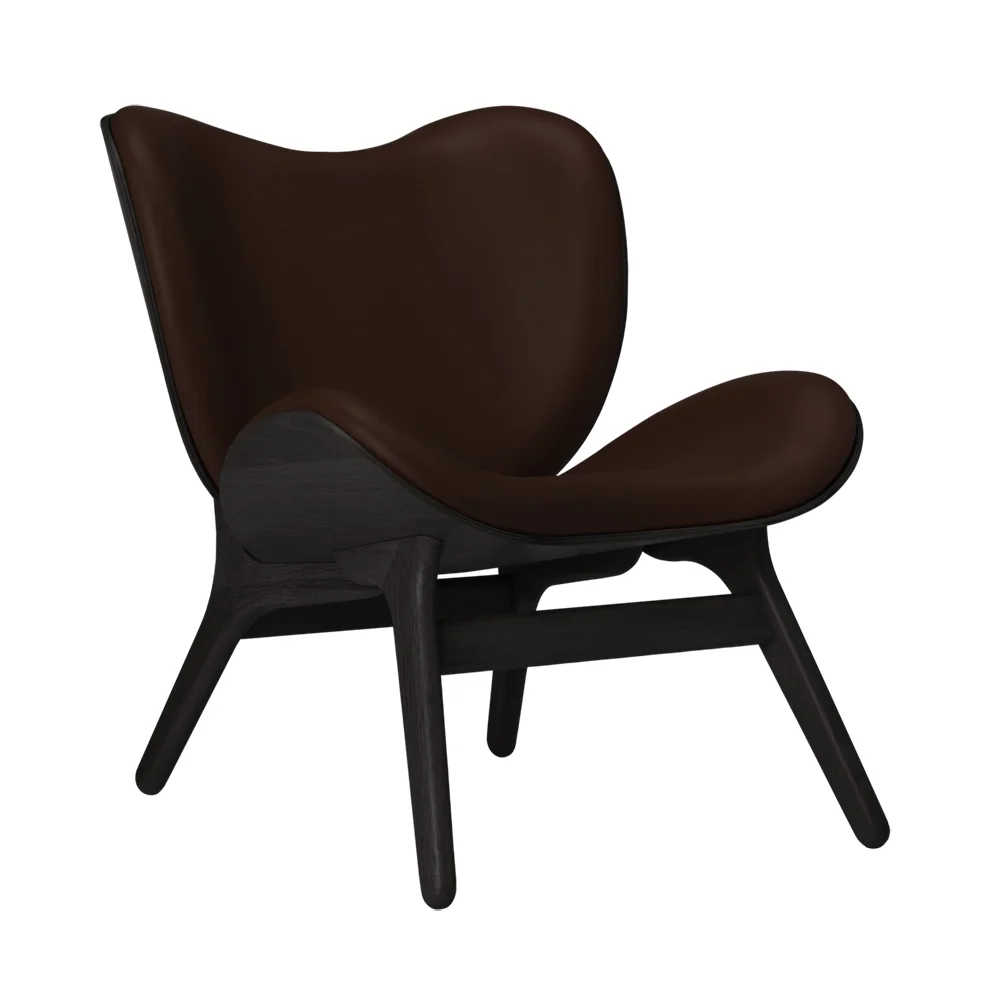 A Conversation Piece Loungestol Black Oak/Hope Leather Brown