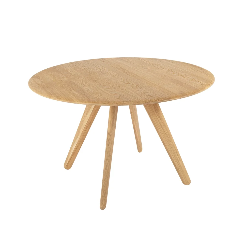  Slab runt bord 120cm natur