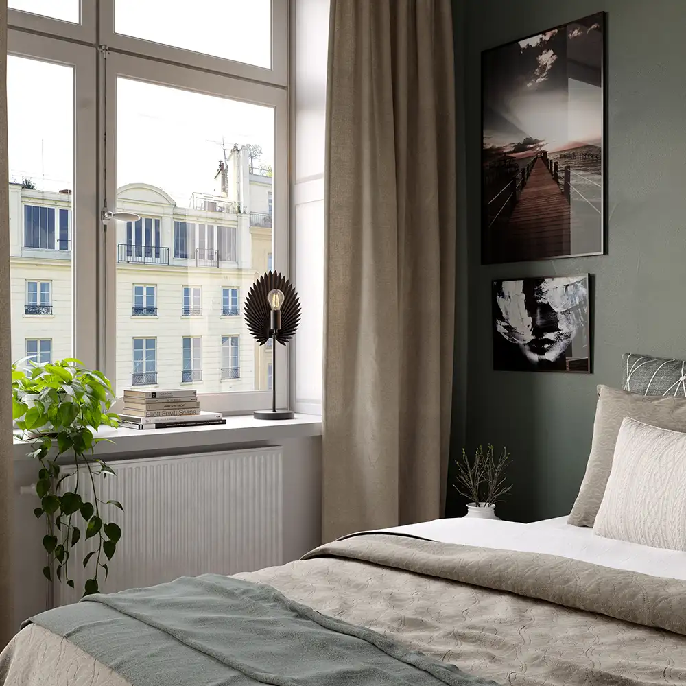 Aruba bordlampa H55cm Matt svart