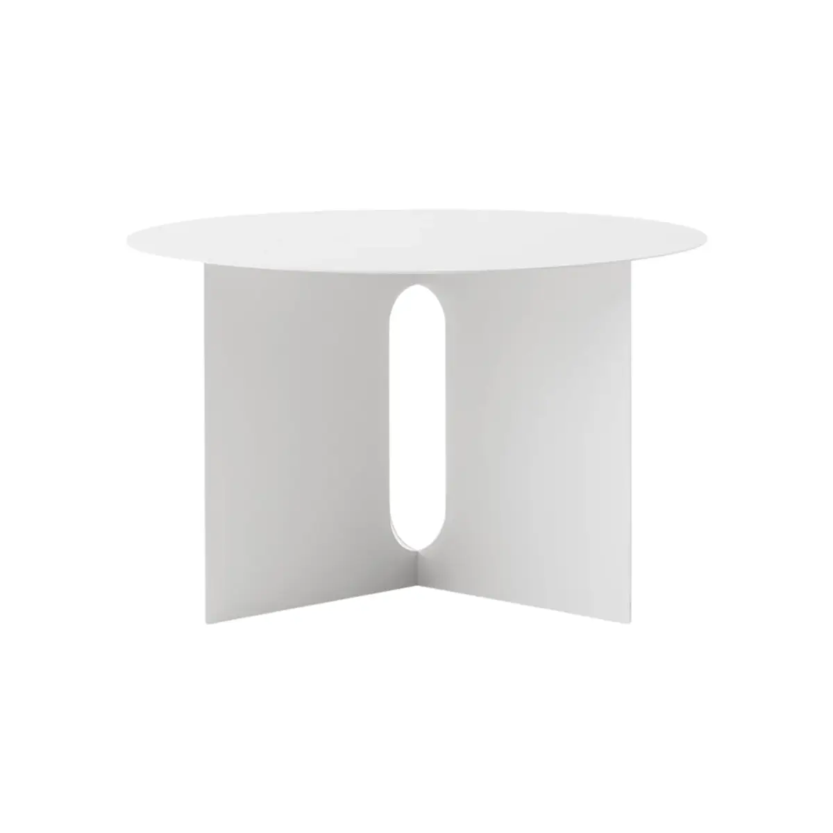 Androgyne Sidobord/underrede Ivory Stål - Ø63 cm