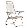 Spaghetti footrest taupe matt aluminium 