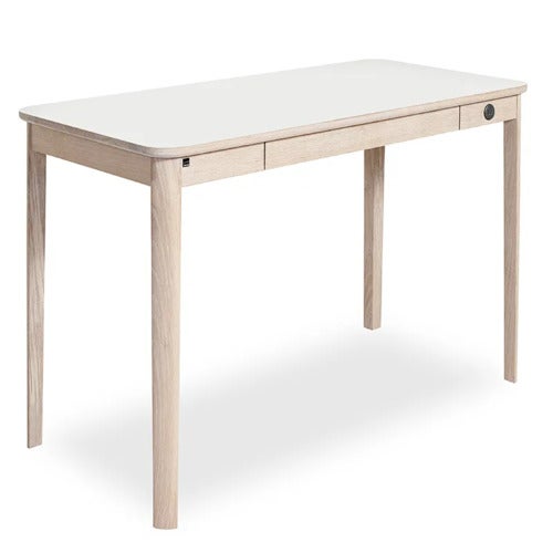 Sm131 Skrivbord Ek Vitolja/Vit Laminat 115X55X74Cm