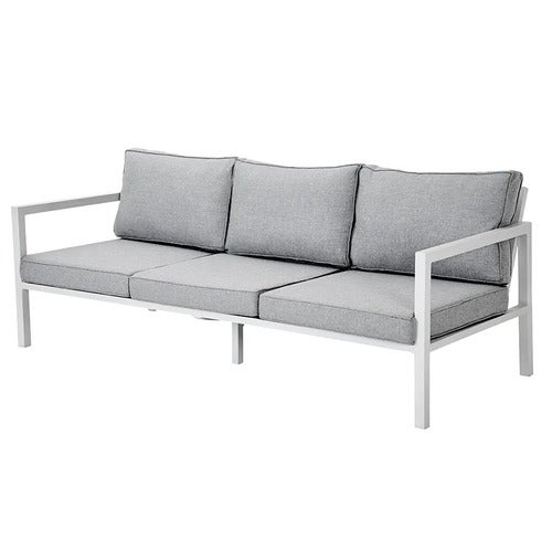 Belfort 3-sits soffa   inkl dynor vit / Peral Grey