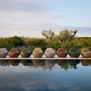 Gem loungefåtölj m/teak svirvel Grey, AirTouch