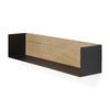 U shelf 55x20 cm ek/svart metall
