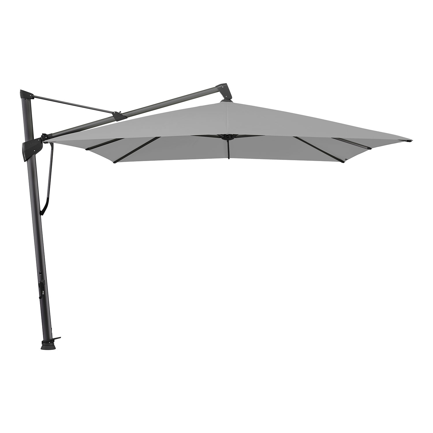 Sombrano S+ frihängande parasoll 400×300 cm kat.5 antracite alu / 501 granite
