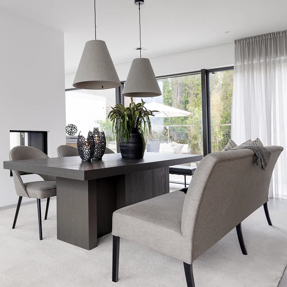 Parker matbord 100x200-300 cm Dark Grey