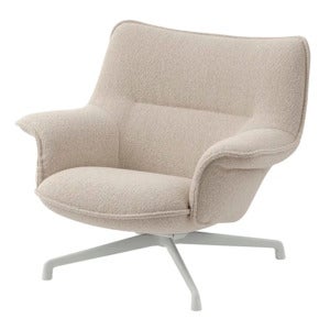 Doze Lounge Chair Low Back Swivel Base - Hearth 7 Grey