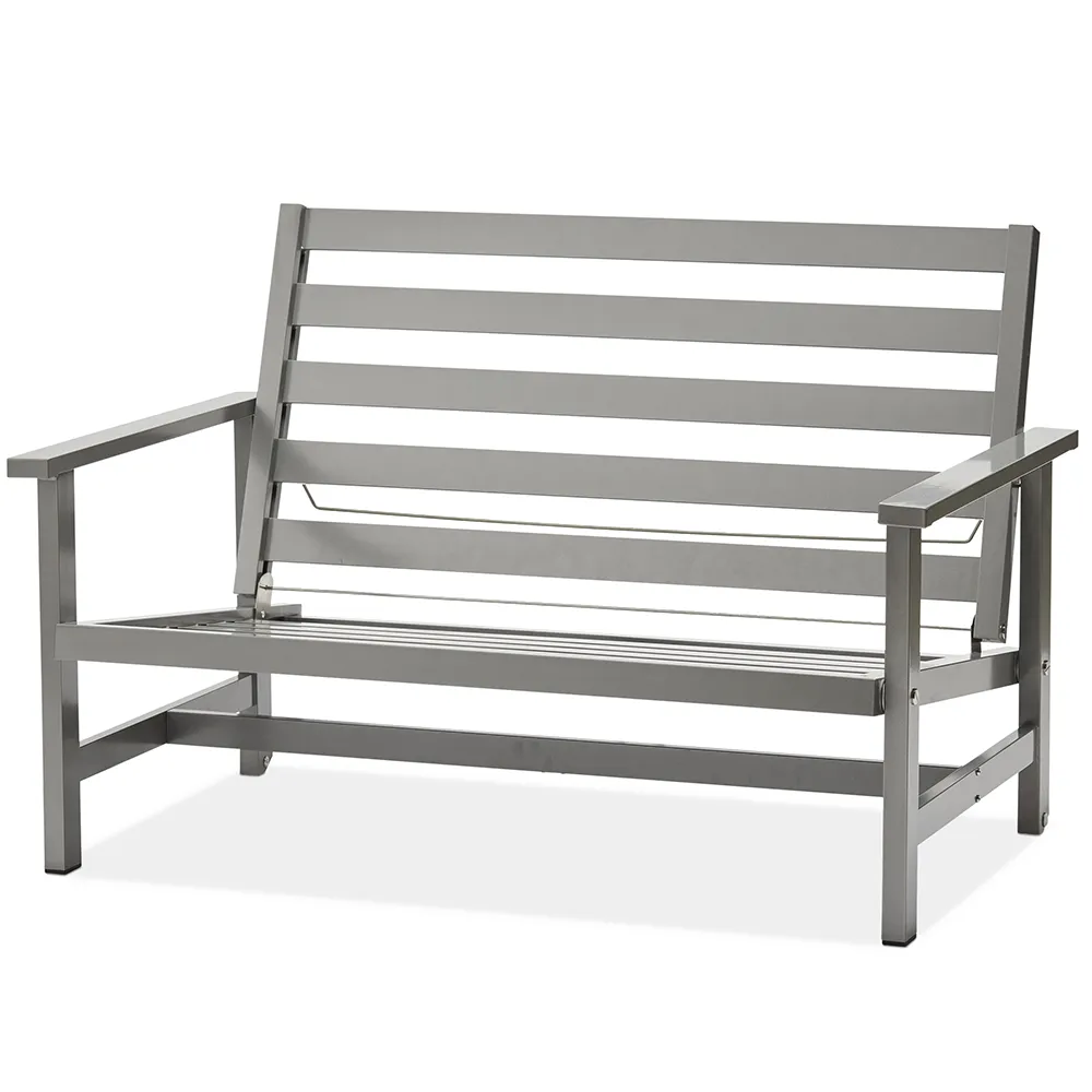 Soffa 2-Sits Grå Alu 