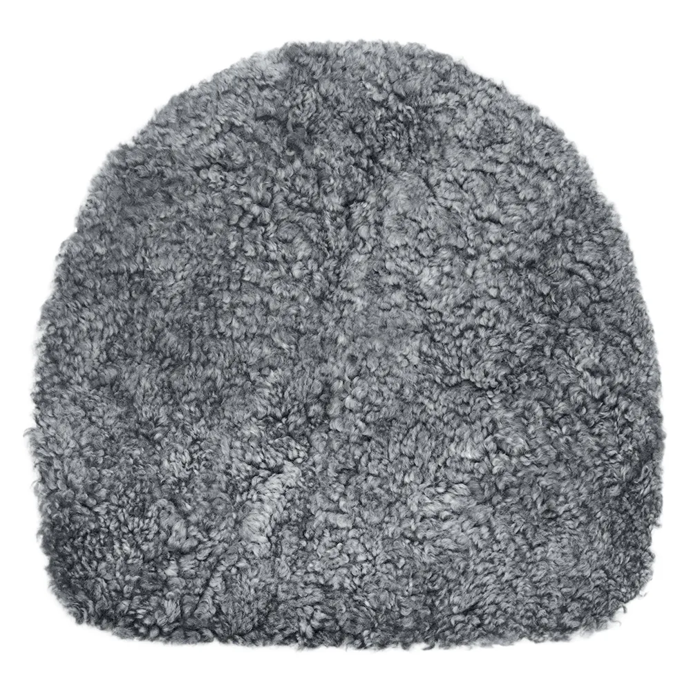 Curly forma Sittplätt fårskinn 36 cm Charcoal Grey