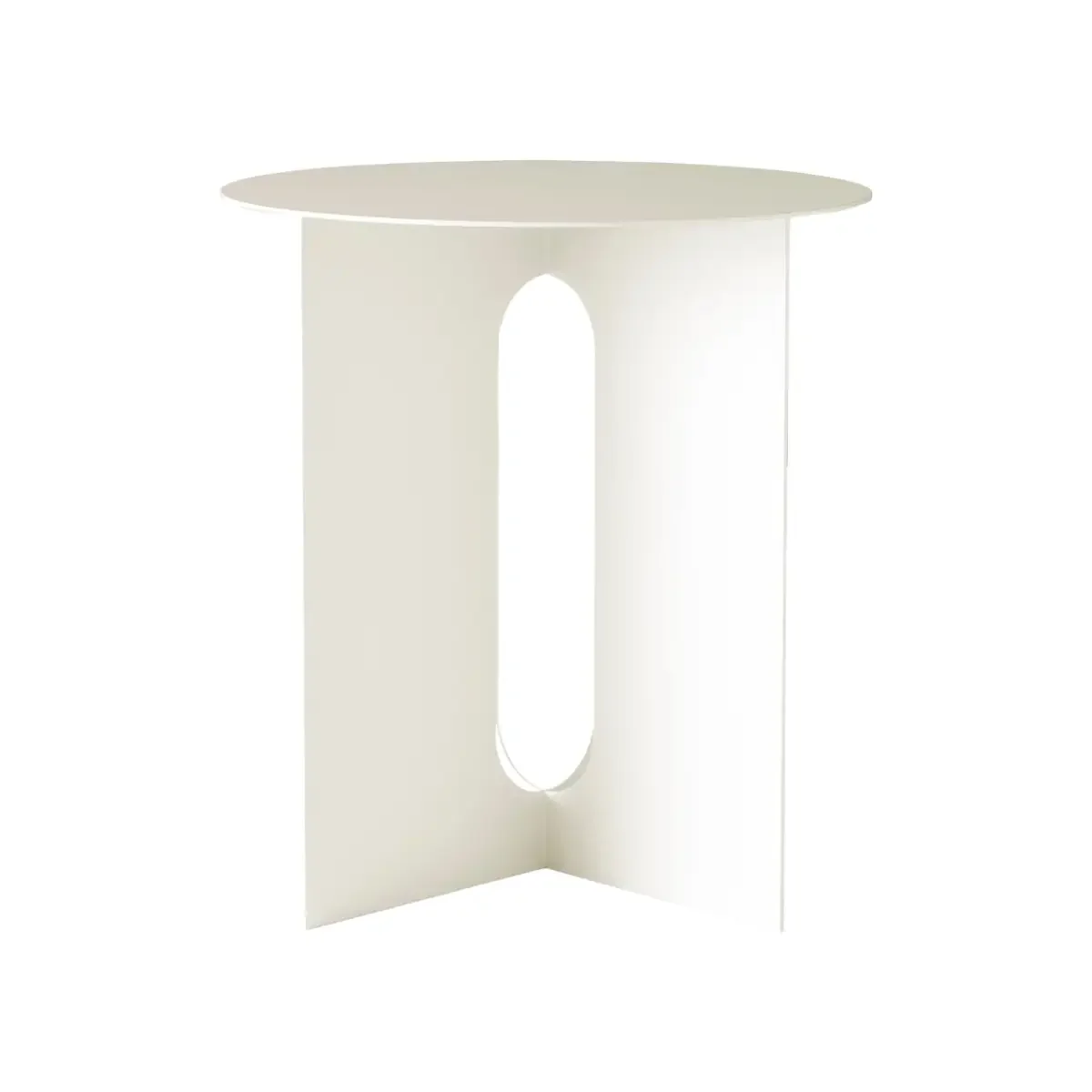 Androgyne Sidobord/underrede Ivory Stål - Ø40 cm