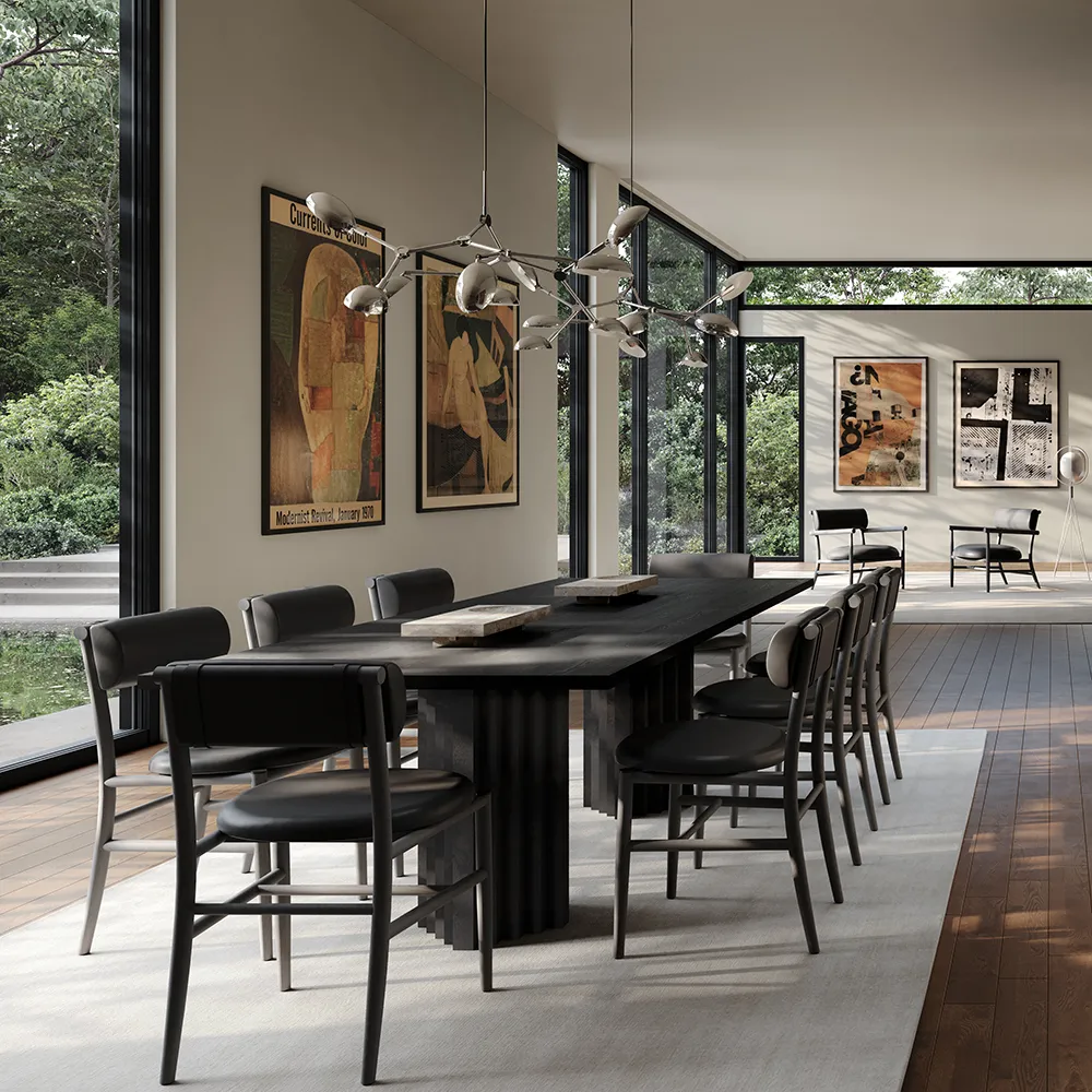 Nama Loungefåtölj- Aniline leather black