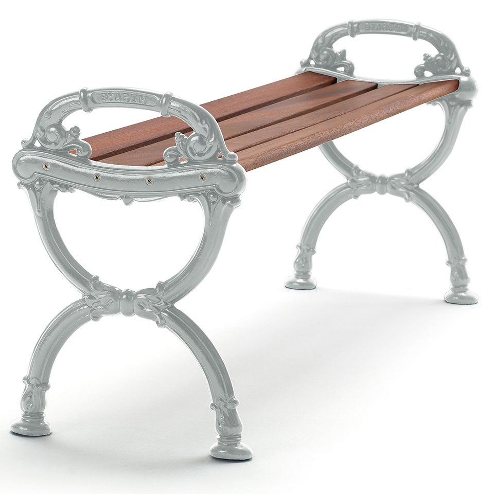 Byarum bänk / gavlar:natur virke:oljad mahagny