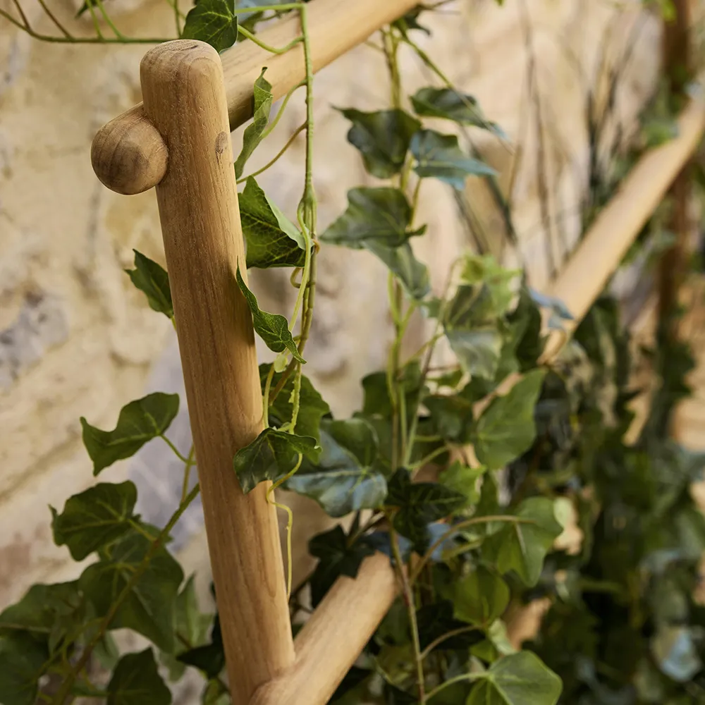 Sticks planter 103x58 cm med ställning Teak/Grey